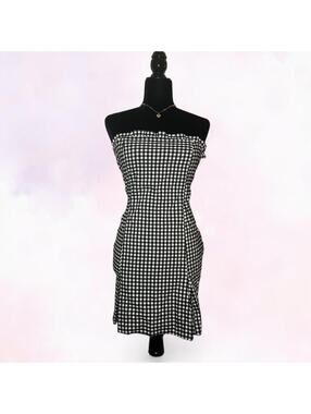 Urban Outfitters Plaid Strapless Dress Indie Grunge Size XL